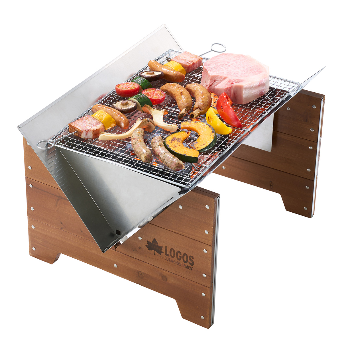 【2月26日販売開始】LOGOS ウッディファイヤーベース グリル・たき火・キャンドル