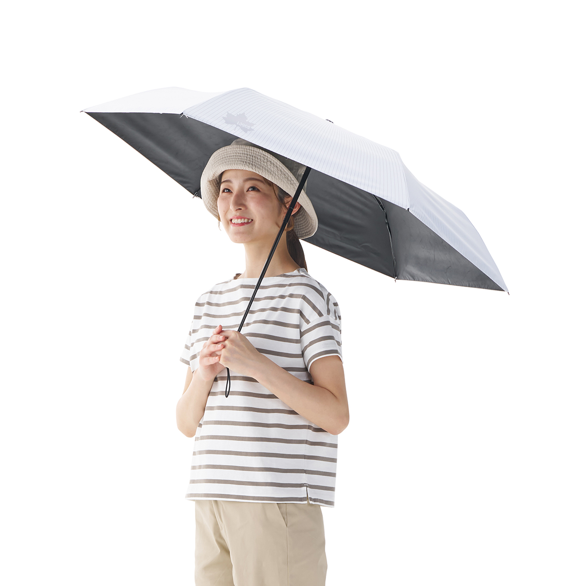 【6月25日発売開始】ソーラーブロック日傘・オートコンパクト M（晴雨兼用） 日/火/風除け