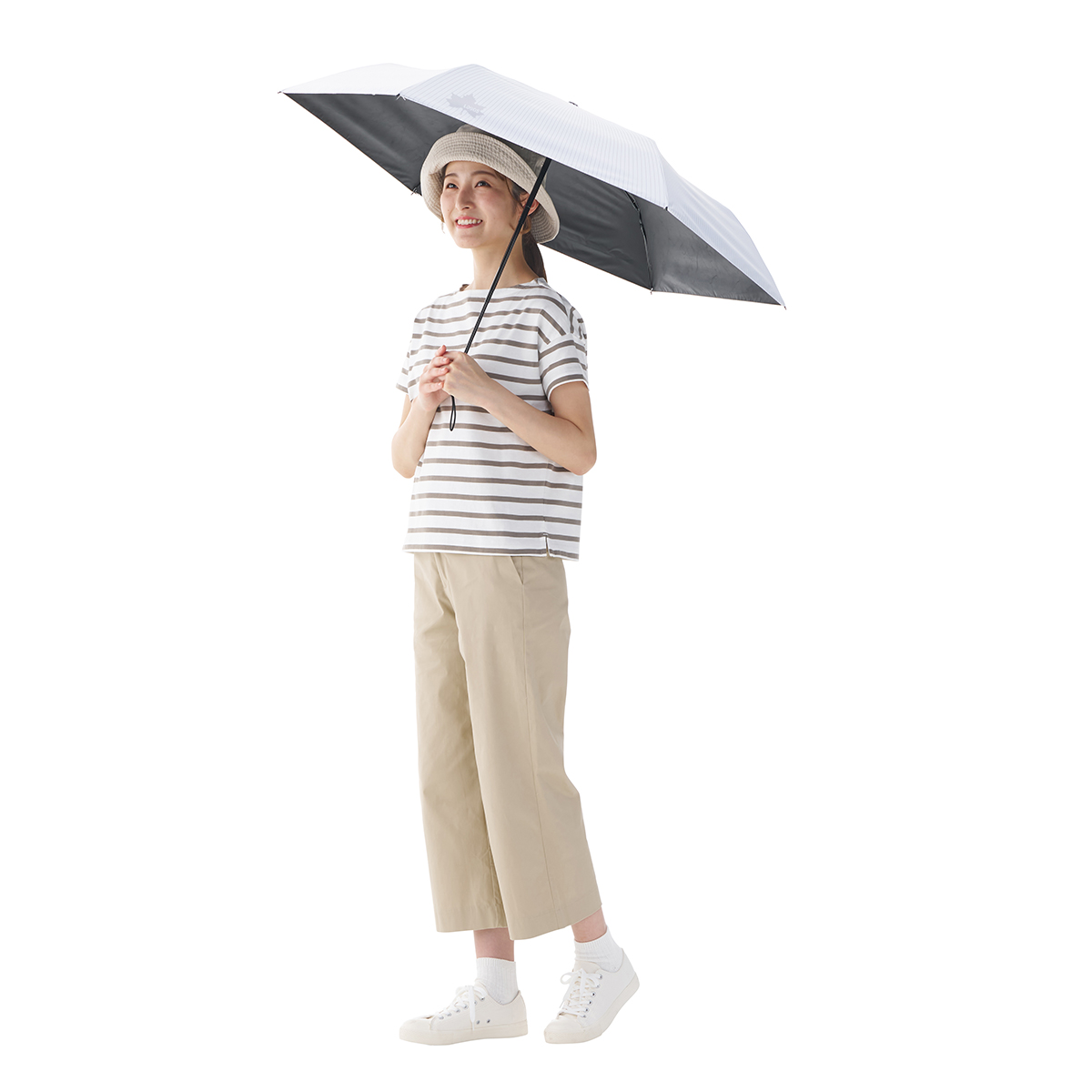 【6月25日発売開始】ソーラーブロック日傘・オートコンパクト M（晴雨兼用） 日/火/風除け