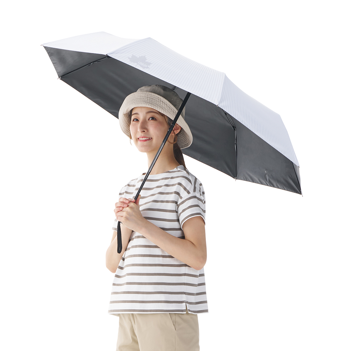 【6月25日発売開始】ソーラーブロック日傘・オートコンパクト L（晴雨兼用） 日/火/風除け