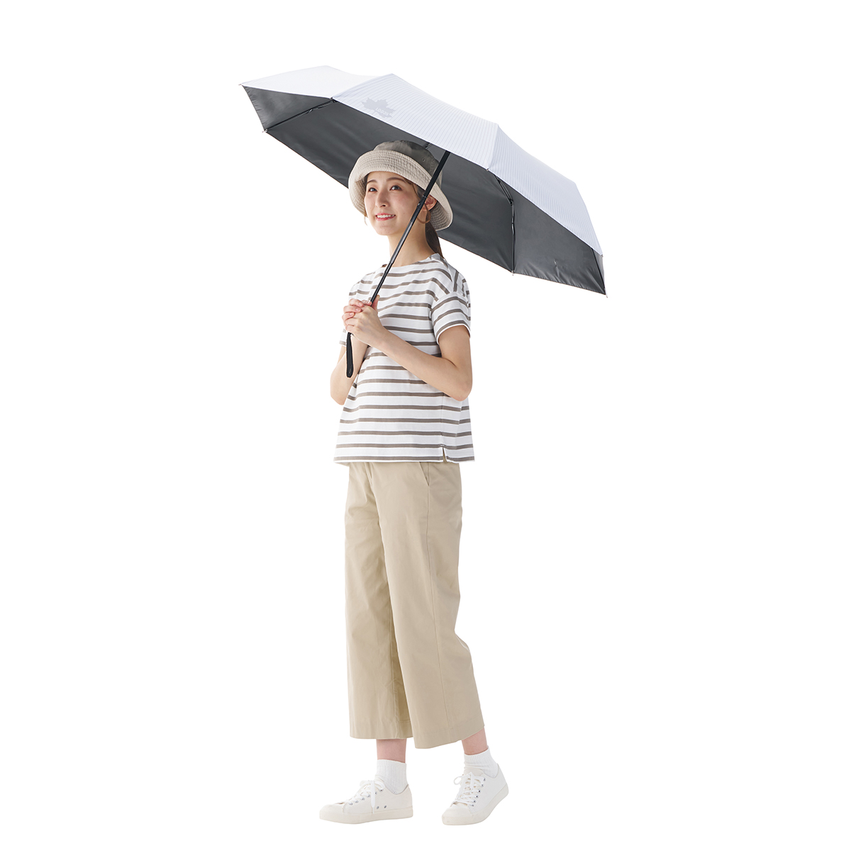 【6月25日発売開始】ソーラーブロック日傘・オートコンパクト L（晴雨兼用） 日/火/風除け