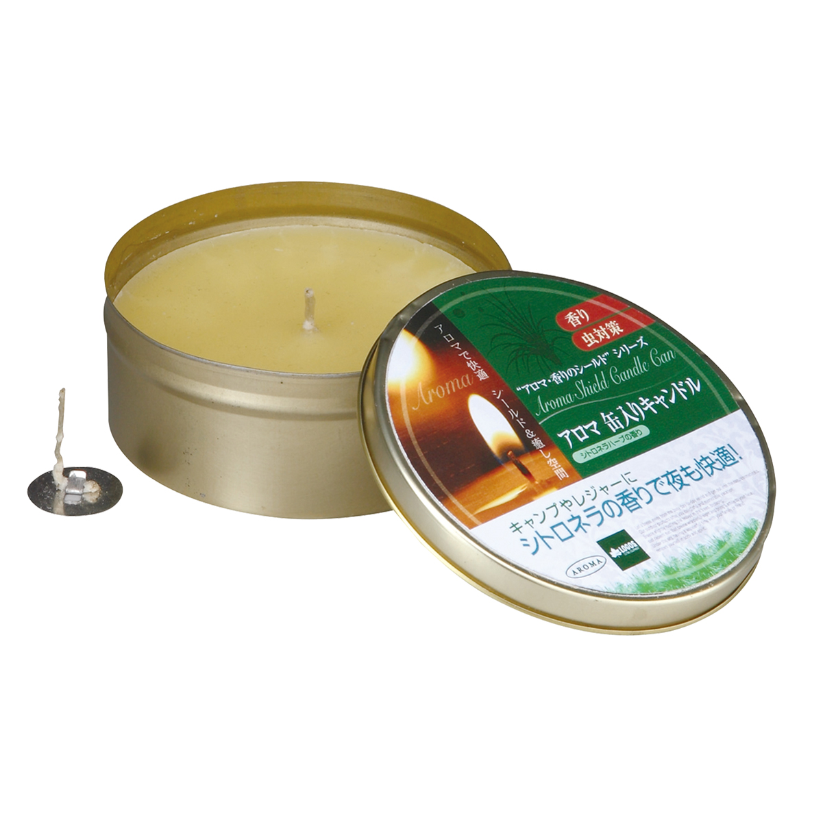 （虫よけ）アロマ缶入りキャンドル 野電