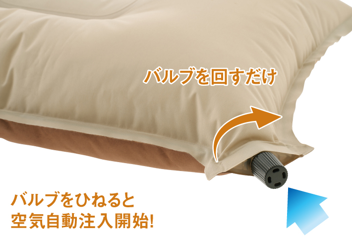 自動で膨らむセルフインフレートシステム