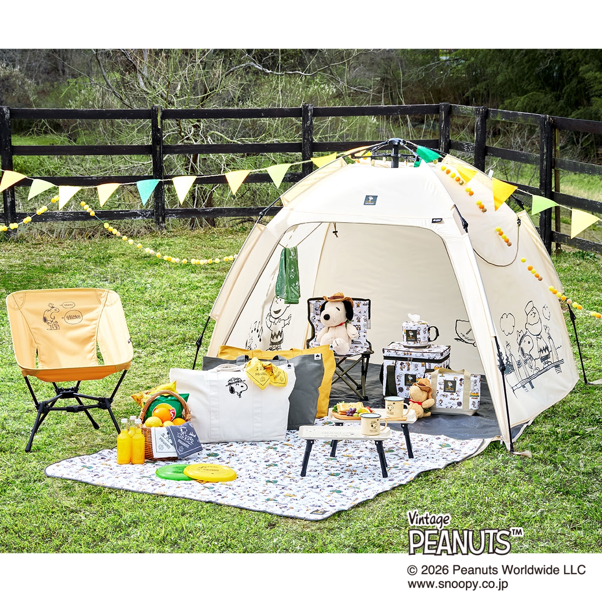 SNOOPY トライチェア・シート イエロー 家具