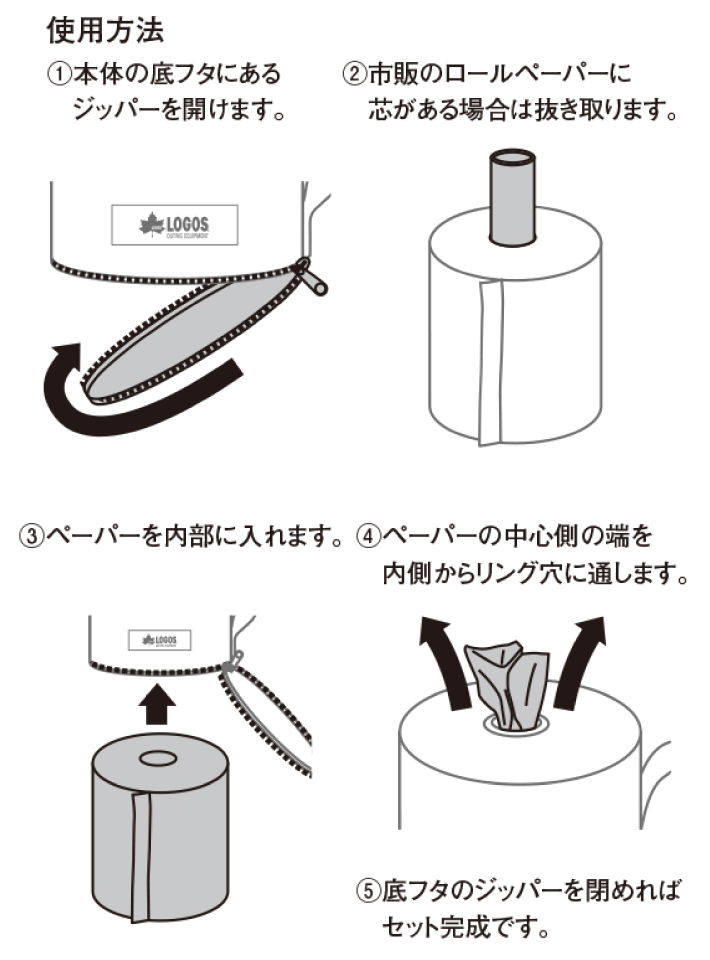 ロールペーパーホルダーの使い方