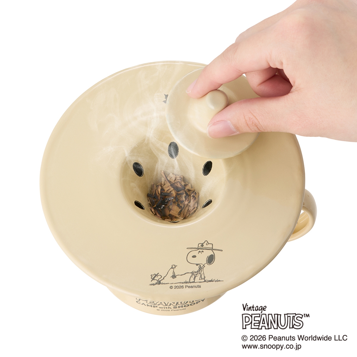 SNOOPY ちょっとスモークするリッド キッチンウェア
