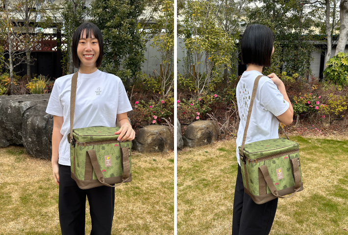 持ち運びに便利なショルダーベルト