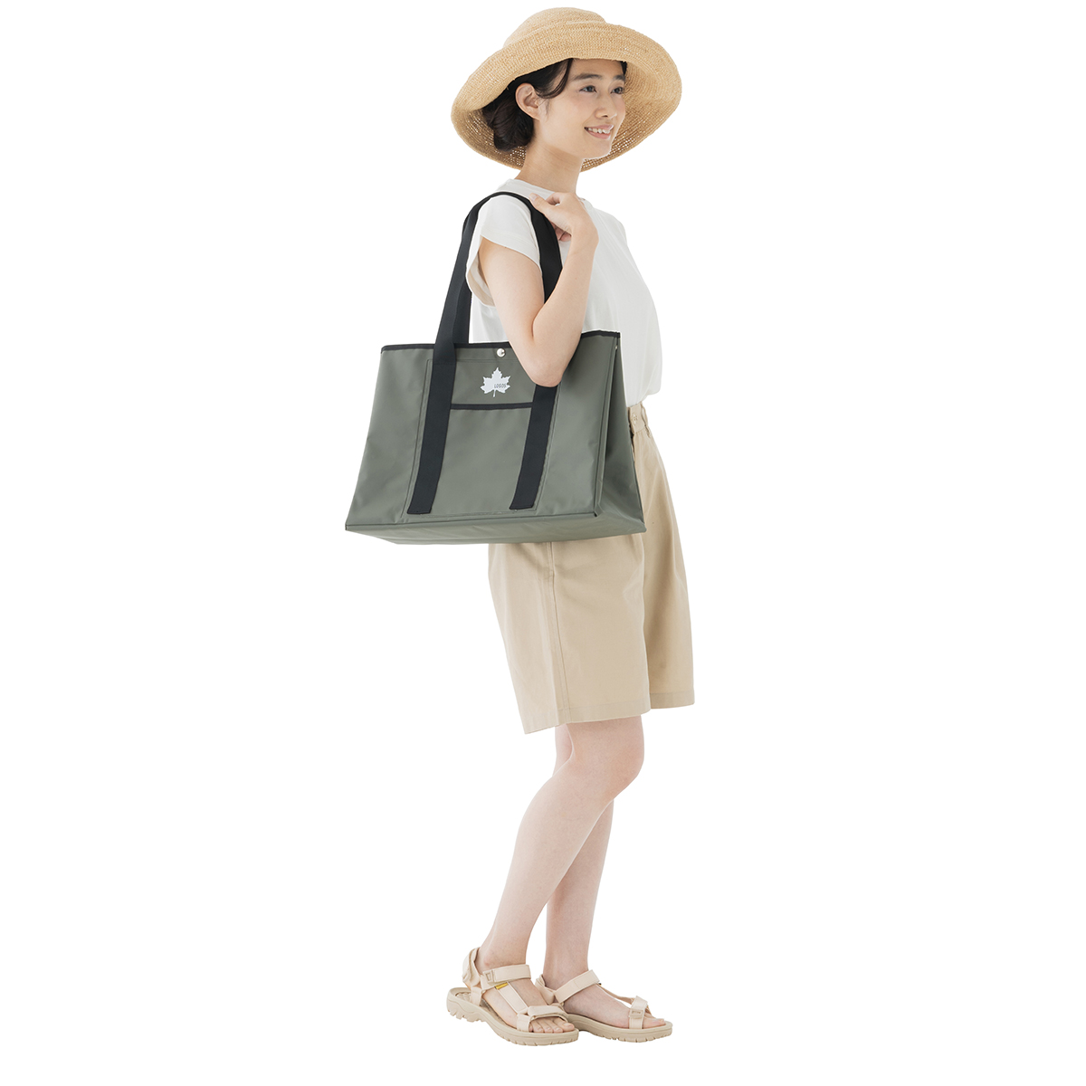 アクアミディトート（カーキ） バッグ