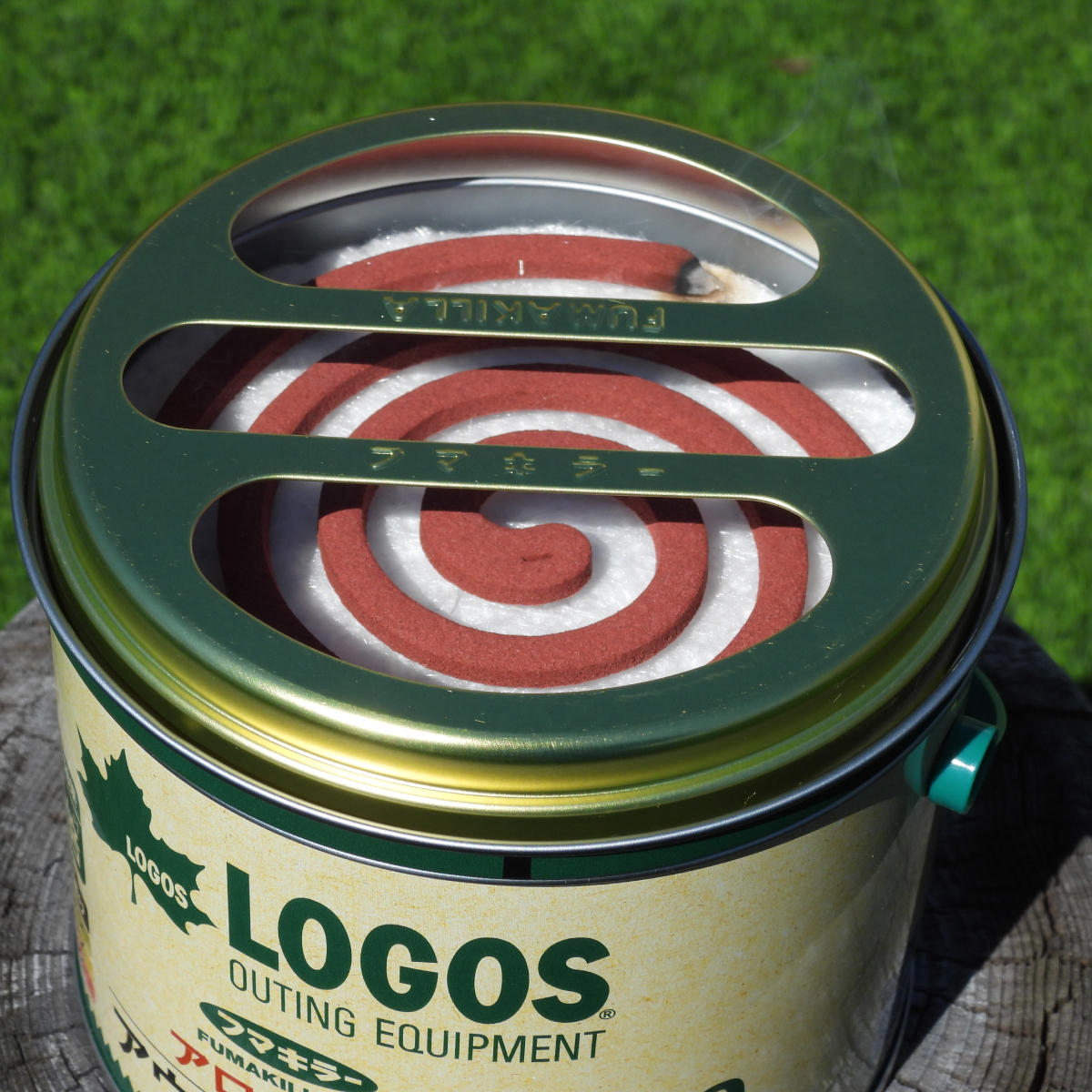 アロマ香るアウトドア線香30巻缶入 外遊び