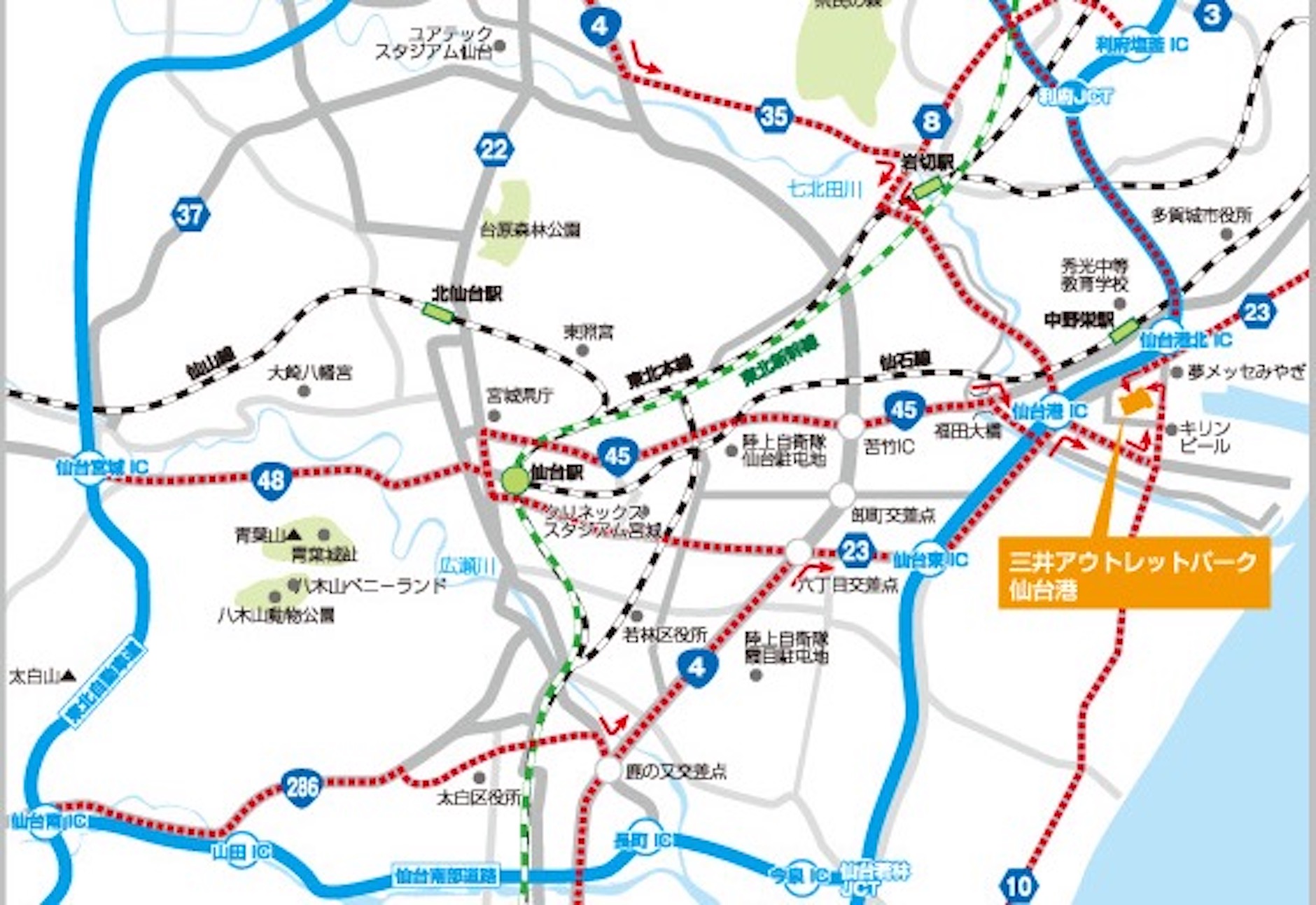 LOGOS SHOP 三井アウトレットパーク仙台港店 アクセス画像